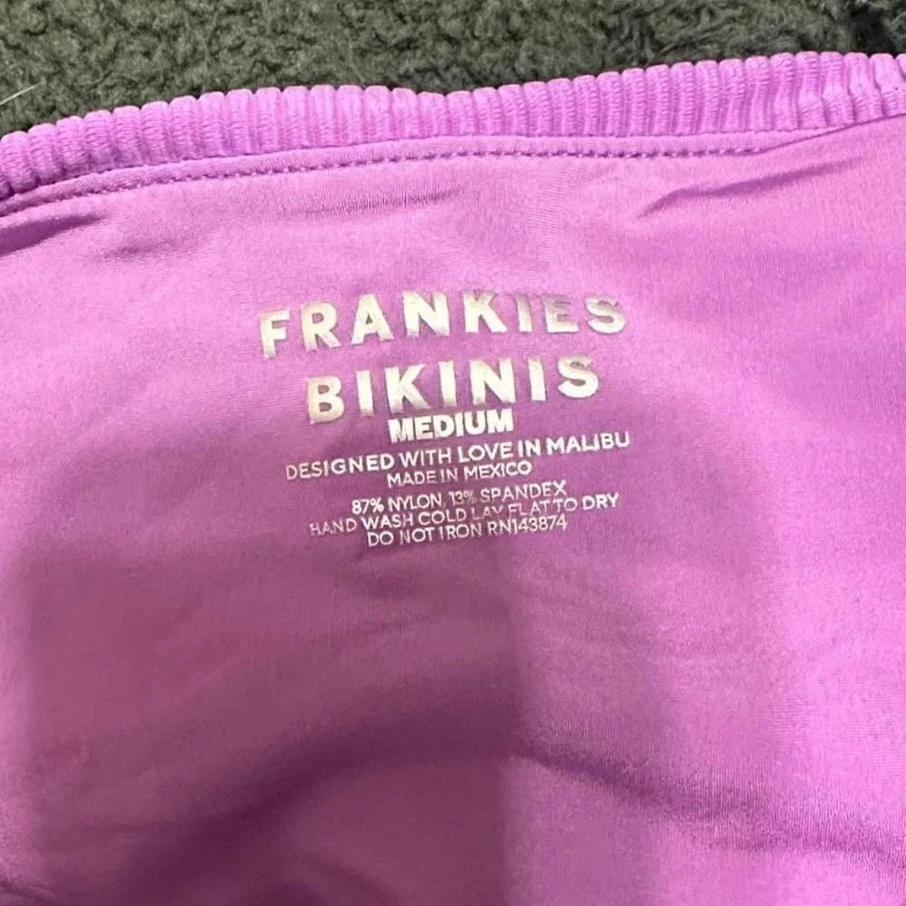 Frankie's Bikinis Vibrant Purple Ribbed Cheeky High Waist Bottom
